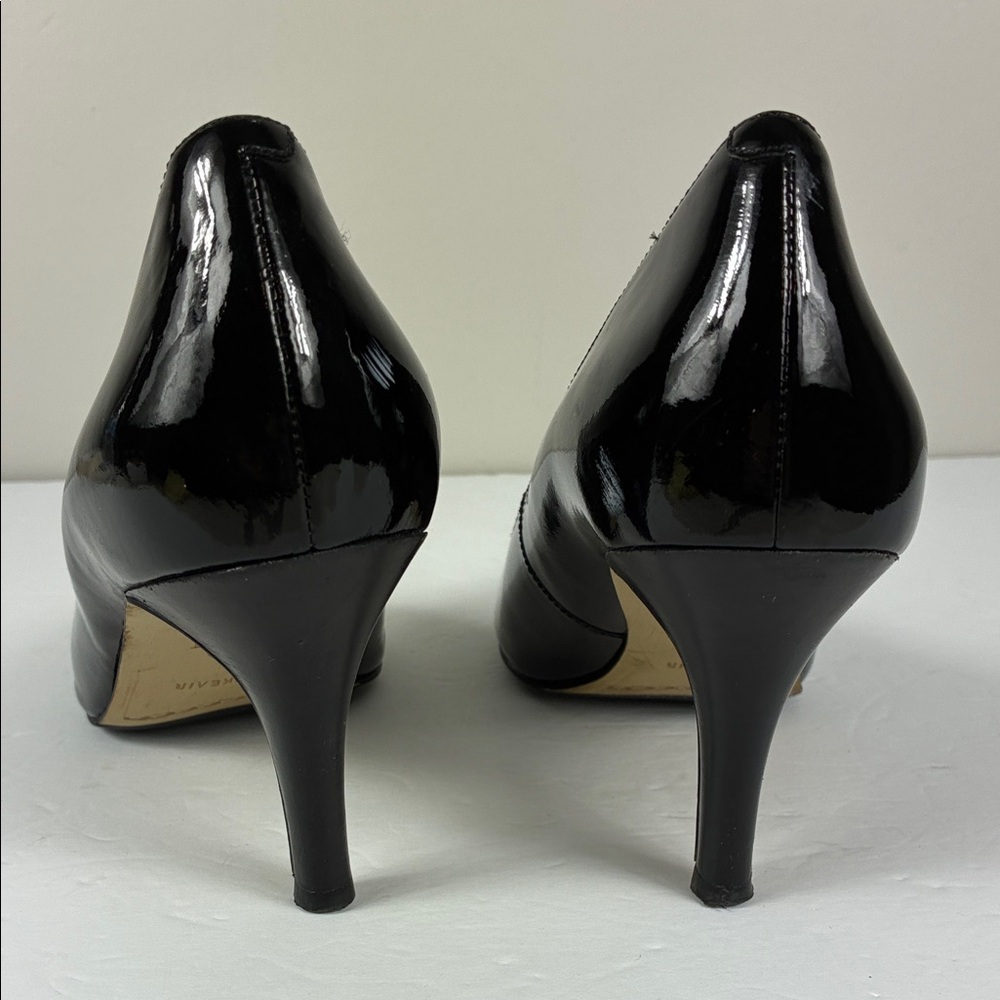 Cole Haan Black Patent Peep-Toe Heels Nike Colab 9B Classic Pumps Work Party - Picture 7 of 9